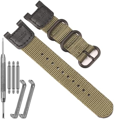 ARMER STRAPS Black Metal Replacement Watch Band Compatible with